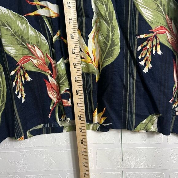 Puritan mens Button down Shirt Size L  Hawaiian Print - Picture 7 of 13